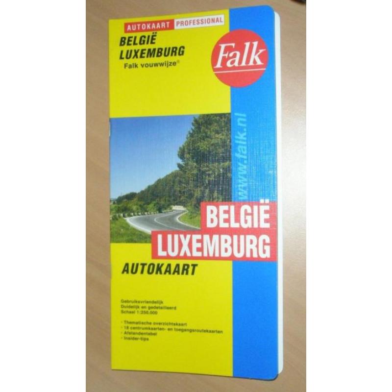 Falk wegenkaart uitvouwbaar België - Luxemburg