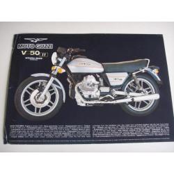 Moto Guzzi V 50 oldtimermotor folder