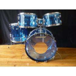 1976 Ludwig Blue Vistalite drumset 22-12-13-16 + snare drum