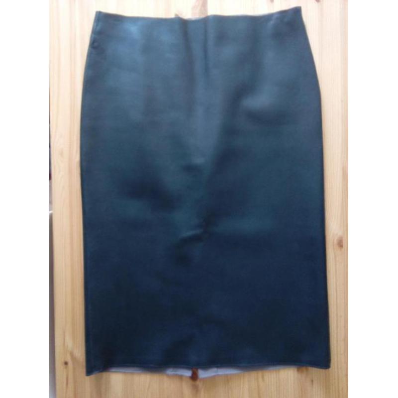 ZARA Faux Leather Pencil Skirt Forest Green NEW