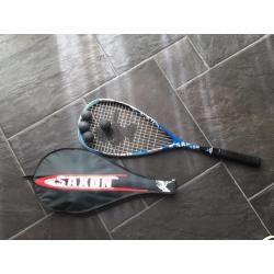 Squash racket, Saxon attack 300 / Met hoes, en 4x gratis bal