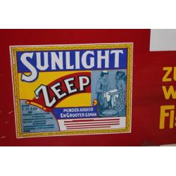 emaille bord reclamebord Sunlight Zeep