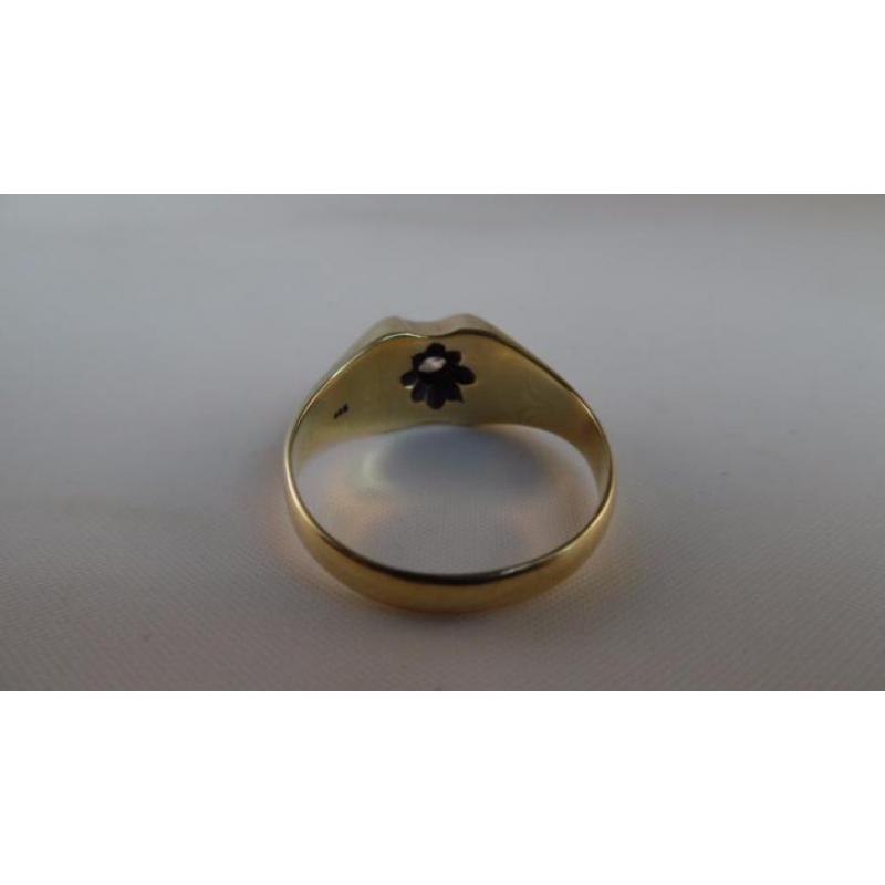 Gouden Ring (14 Krt met 1 Diamant 0,25 carat)
