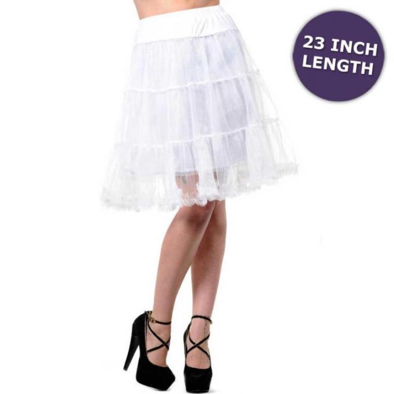 Witte transparante petticoat - Vintage Retro Rockabilly -...