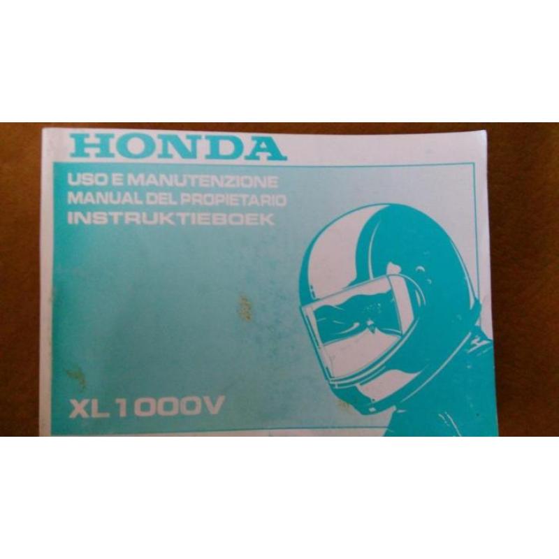 Instruktieboek XL1000V (Honda Varadero)