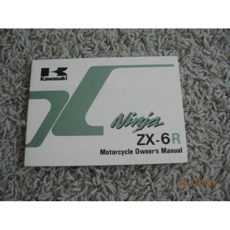 Kawasaki Ninja ZX-6R Owners Manual. bj 1996 /1997