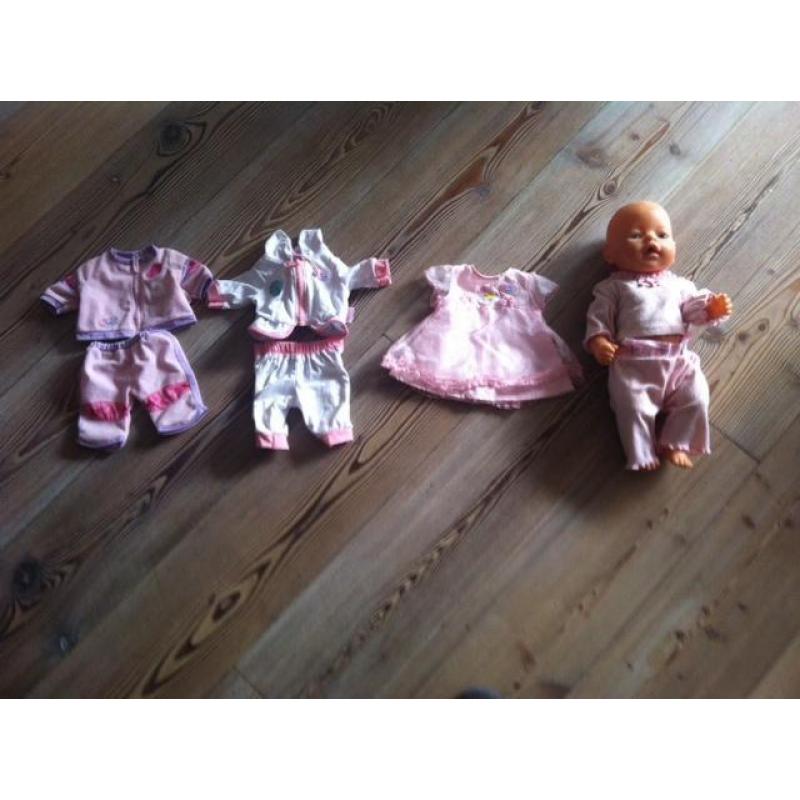 Baby born kleding sets (4 stuks)