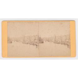 Oude stereofoto van Amsterdam - Het Water - 1873