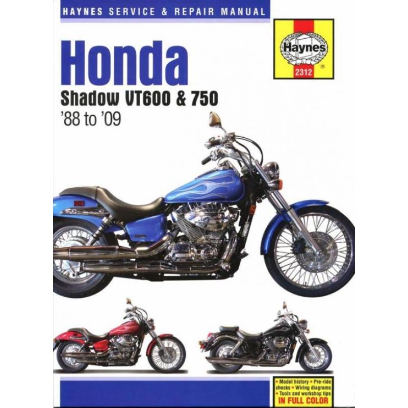 Honda Shadow VT600 + 750 1988 - 2009 + vertaalwoordenboekje