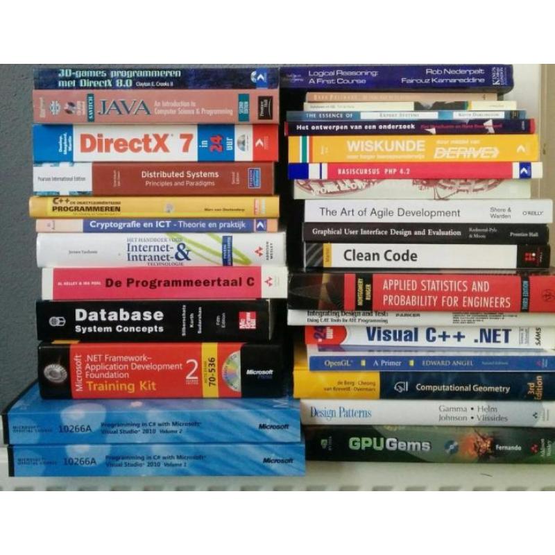 ICT boeken (software programmeren, netwerken, graphics, ...)