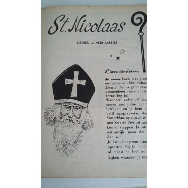oud Sinterklaas Sint Nicolaas pop up boek/pop up zwarte Piet