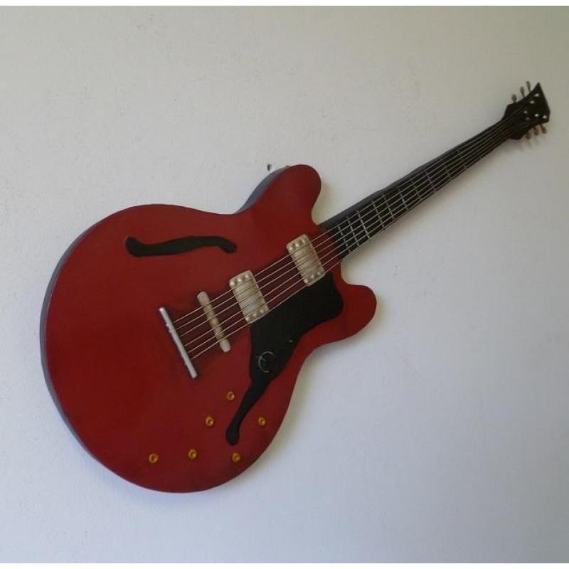 Metalen wanddecoratie 3D Elektrische gitaar metaal ijzer