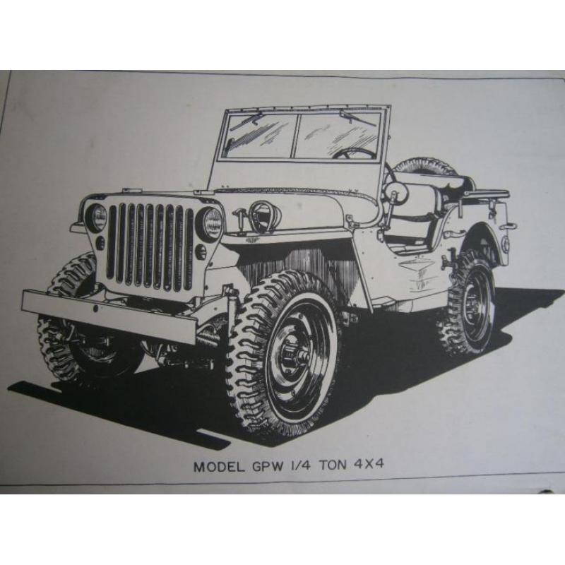 Ford GPW Jeep 1943 Part List en Chevrolet 15 CWT 4x4 Spare