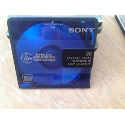 Sony Minidisc (MD) schijfjes, 80 Minuten, in diverse kleuren