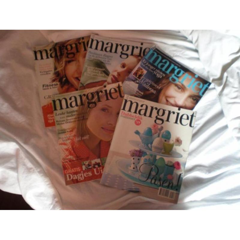 5 x weekblad Margriet uit het jaar 2008.