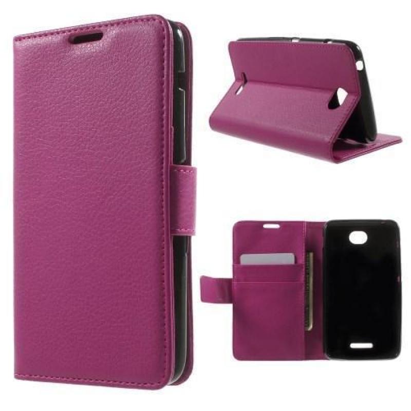 Litchi wallet hoesje Sony Xperia E4g roze