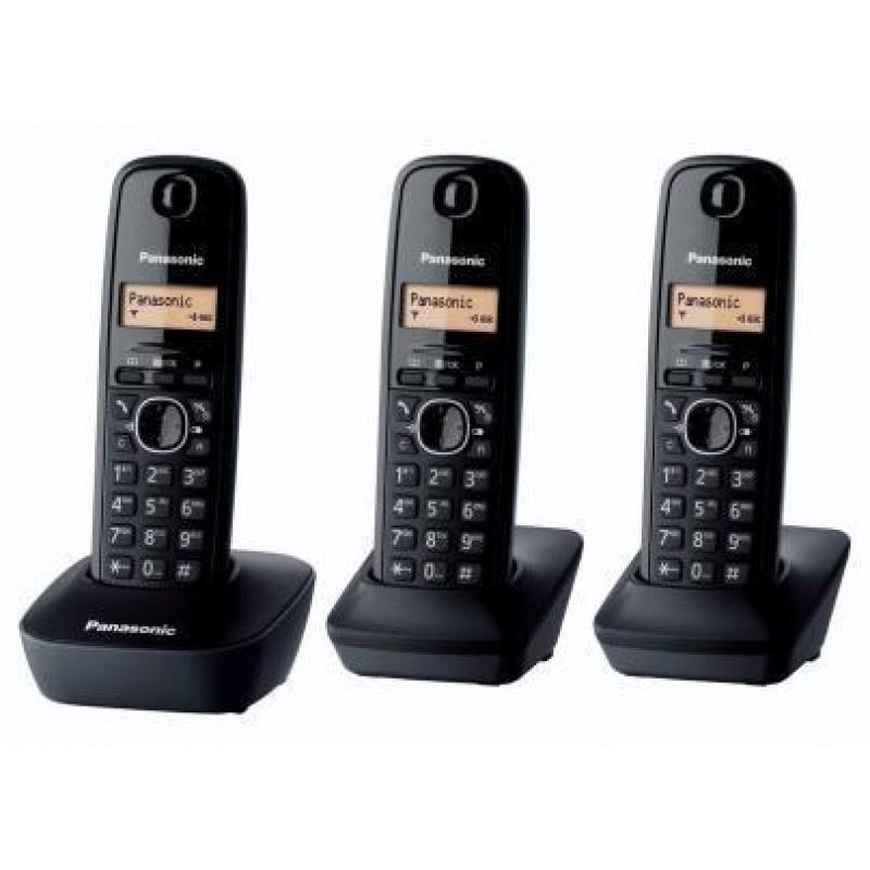 Panasonic KX-TG1613 - Trio DECT telefoon - Zwart