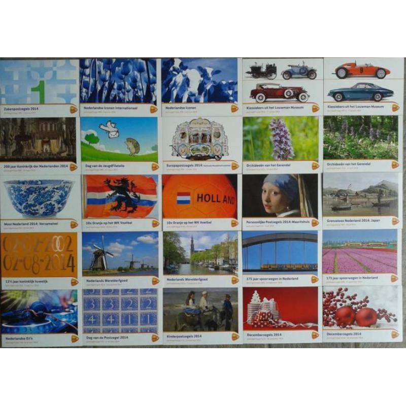 postzegelmapjes 2010 t/m 2015 postfris nominaal