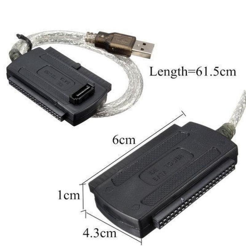 USB 2.0 Male To IDE SATA 2.5/3.5 Inch Hard Drive Converte...