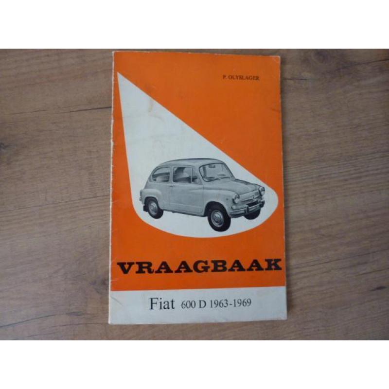 Vraagbaak Fiat 600D 1963 1969 600 D Diesel