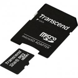 Transcend 32 GB microSDHC-kaart Class 10, UHS-I incl. SD-ad