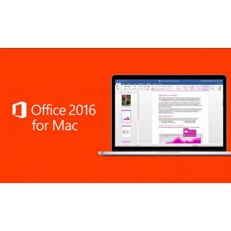 Office for Mac 2016 VAN €199 NU €125