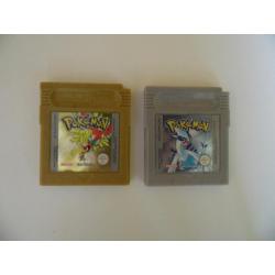 Gameboy Pokemon Silver en Gold / zilver goud werkende save!
