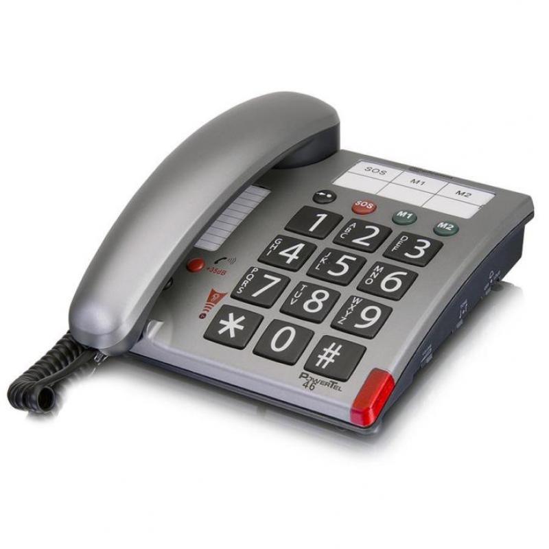 PowerTel 46 eenvoudige telefoon voor slechthorenden