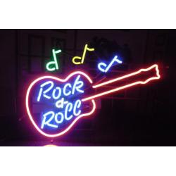 Rock a Roll gitaar neon lamp neonverlichting fifties sixties