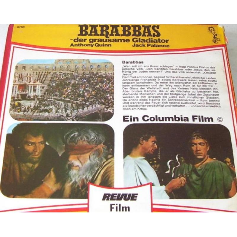 BARABBAS Columbia Super 8 Film ANTHONY QUINN - JACK PALANCE