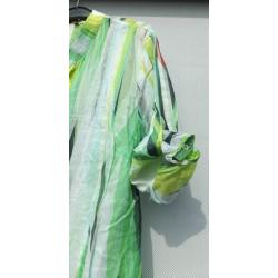 LAURA DI SARPI getailleerde blouse in groentint mt 44