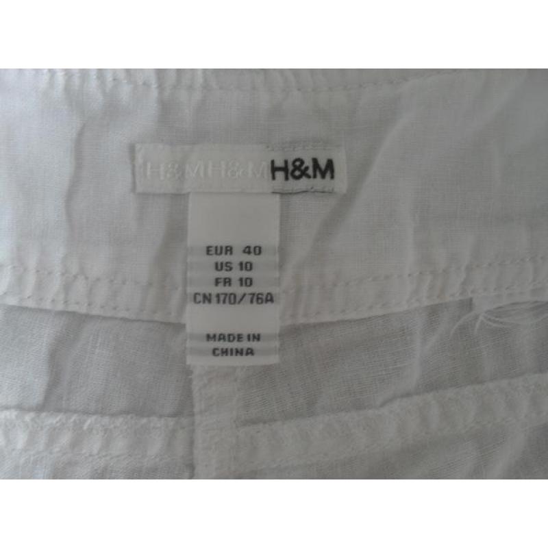 Witte H&M 3 Kwart Broek maat 40