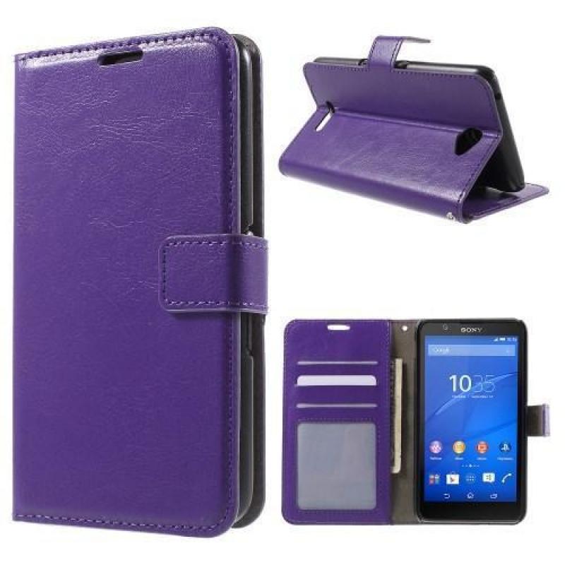 Cyclone wallet hoesje Sony Xperia E4 paars