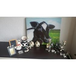 Collectie koeien verzameling 29 stuks koe schilderij beker
