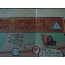 Vintage Rijkspostspaarbank 1954 veilig verkeersspel