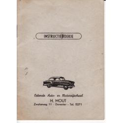 Instructieboekje Erkende Auto- en Motorrijschool H. MOUT Zwo