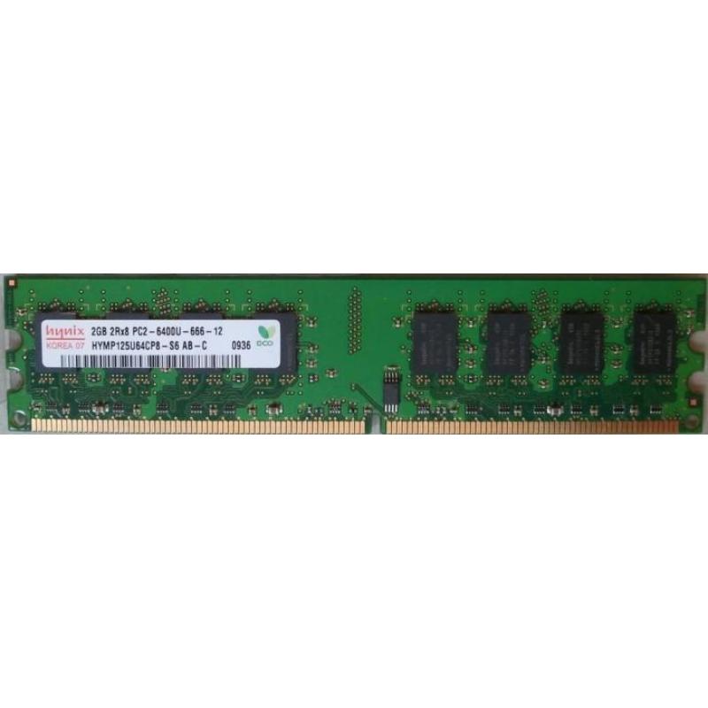 2GB PC2-6400U met Lifetime Garantie (meerdere modules)