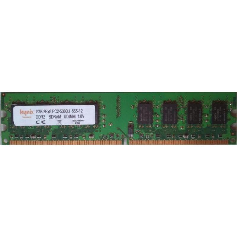 2GB PC2-5300U met Lifetime Garantie (meerdere modules)