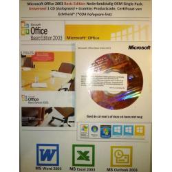 Microsoft Office Basic Edition 2003 NL OEM 2005 Universeel