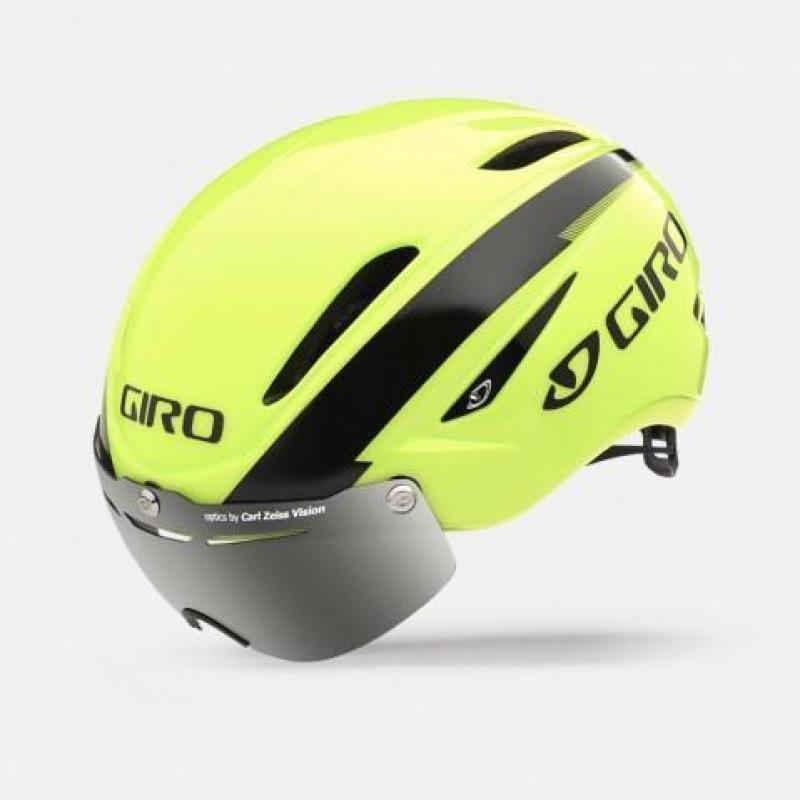 Giro Air Attack Shield Race fietshelm Geel Zwart - Heren