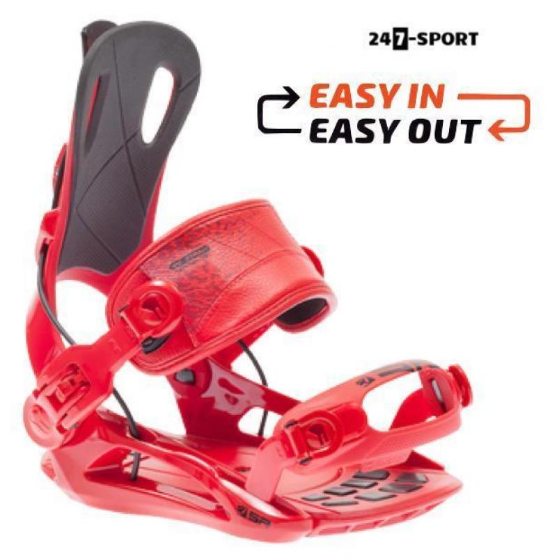 Fastec snowboardbindingen. Easy in Easy out nu 89.99