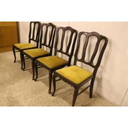 1731-Brocante, Vintage, Queen Ann/Anne stoelen om te restyl
