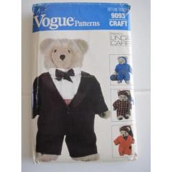 Vogue patroon voor een beer en berenkleding