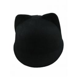 hoed/Cat Ear Cap in Black