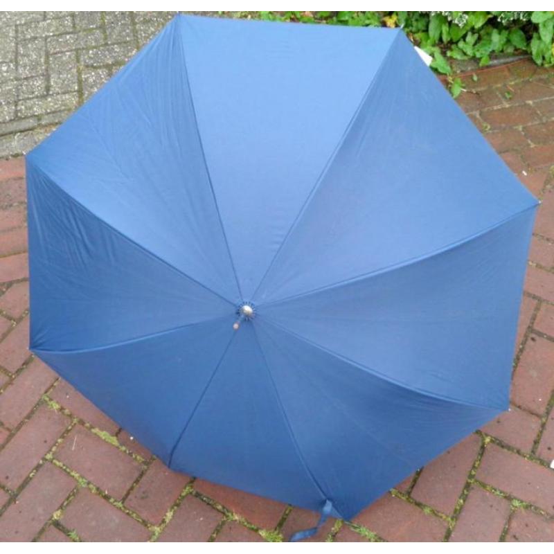 5662. Paraplu blauw ontvouwt vanzelf
