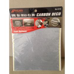 Witte carbon deco sticker - 200 mm x 200 mm - bijna gratis