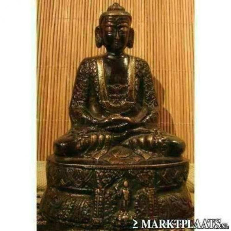 Koperen Amitabha Beeldje Boeddha Boedha Buddha Budha (C)