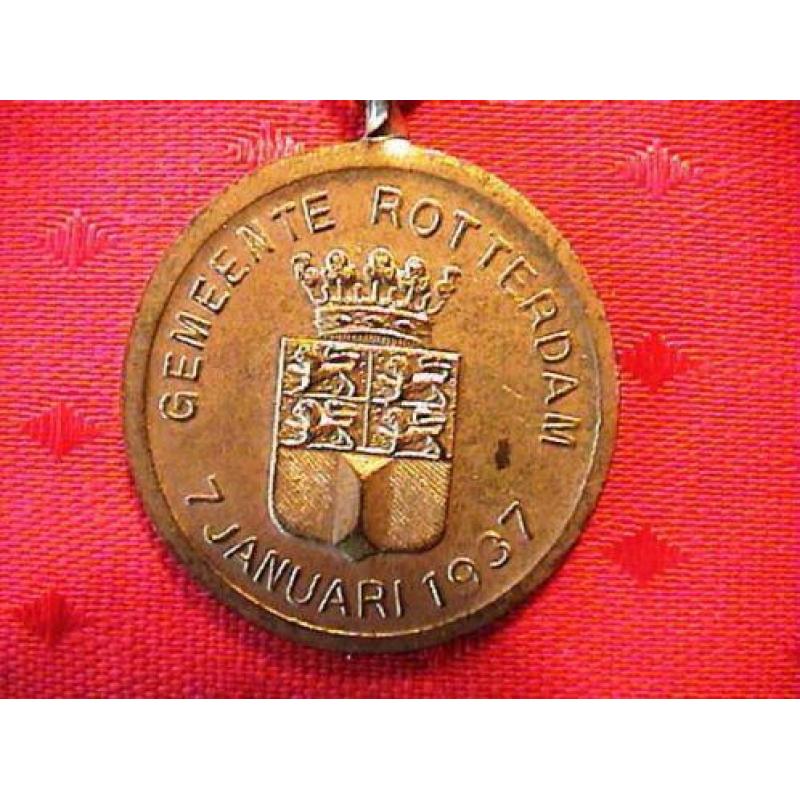 Medaille: Huwelijk Juliana - Bernhard - Rotterdam 1937