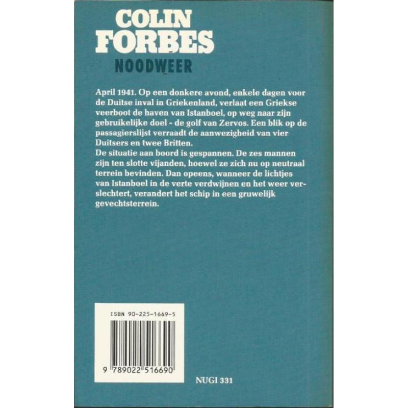 Colin Forbes - Noodweer - SALE: 4 halen, 3 betalen