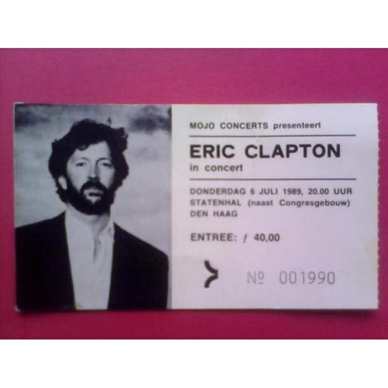 ERIC CLAPTON 1989 Ticket